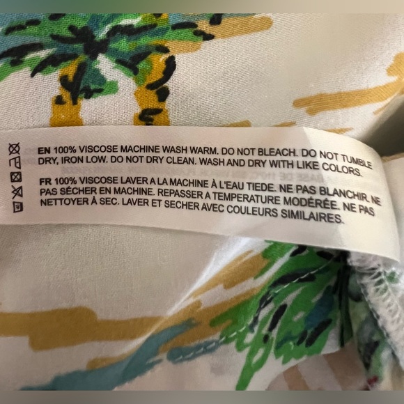 🔥3 for $15🔥Denim & Flower Flamingo and Palm Print Shirt Size Small Button Down - Picture 6 of 8